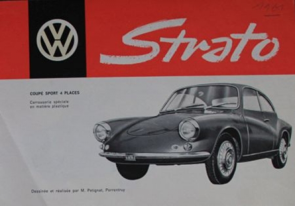 Volkswagen Strato Coupe Sport Modelprogram 1959 Carbrochure (6637)